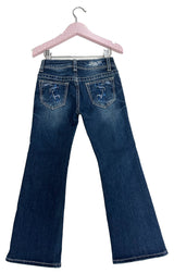 Horse Embroidery A Little Girl Bootcut Jeans | TB-51728